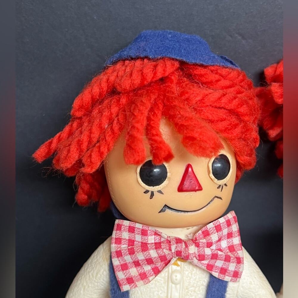 Vintage 1974 Raggedy Ann And Andy Dolls By Royalty Industries Inc. Florida 9” - Picture 3 of 8
